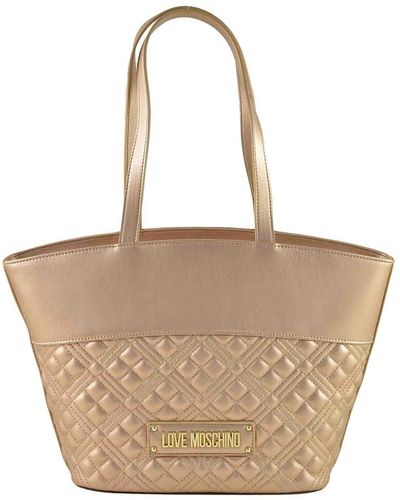 Love Moschino Gold Handbag - Natural