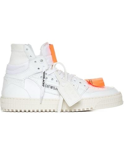 Off-White c/o Virgil Abloh Off Court 3.0 Leather And Canvas Sneakers - White