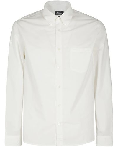 A.P.C. Chemise Edouard Brodee - White