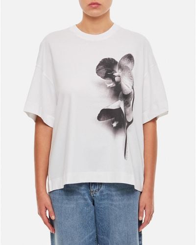Alexander McQueen Photographic Orchid T-shirt - White