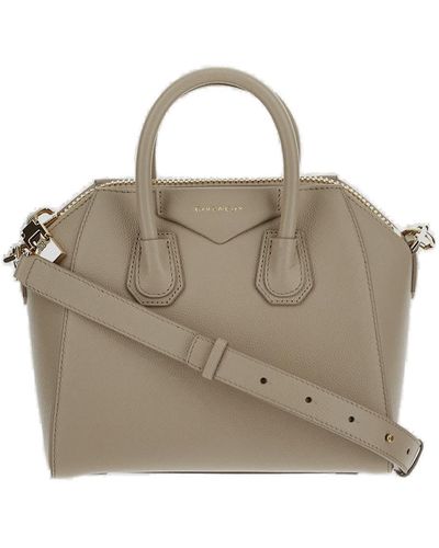 Givenchy Antigona Zip-Up Top Handle Bag - Metallic