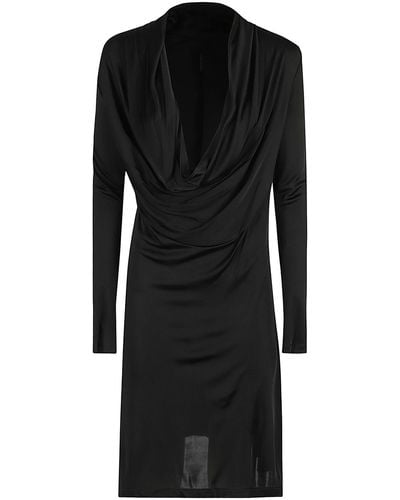 Helmut Lang Cowl Dress - Black