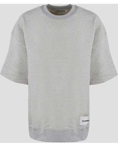 Jil Sander Short Sleeve Sweatshirt - Grey