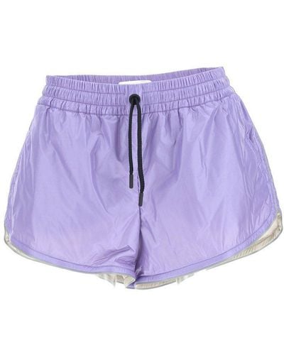 3 MONCLER GRENOBLE Drawstring Shorts - Purple
