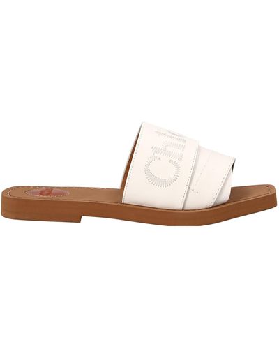 Chloé Woody Sandals White - Multicolour