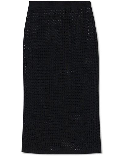 Theory Skirt With Decorative Knit - Black