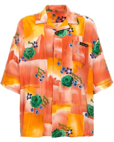 Martine Rose 'Today Floral Coral' Shirt - Orange