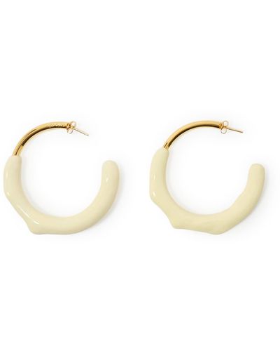 Sunnei Rubberized Hoop Earrings - Metallic