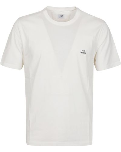 C.P. Company Logo Embroidered T-shirt - White