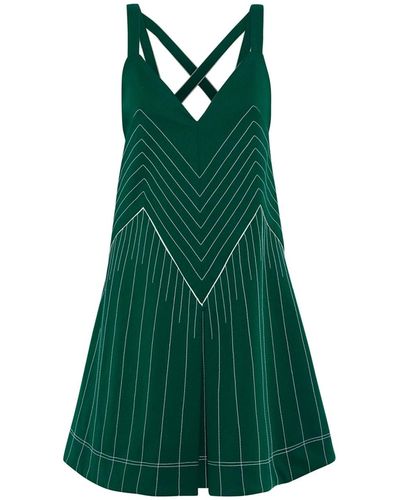 Valentino Flared Dress - Green