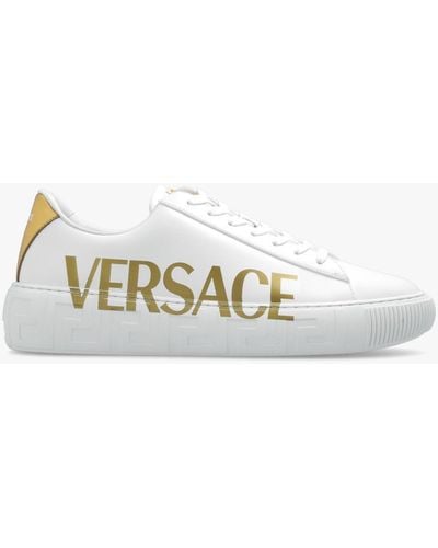 Versace 'Greca' Sneakers With Logo - White