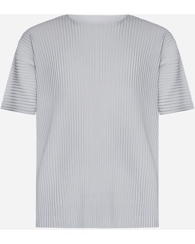 Homme Plissé Issey Miyake Pleated Fabric T-Shirt - Gray