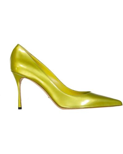 Sergio Rossi Leather Pumps - Yellow