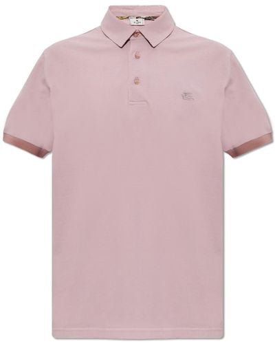 Etro Polo Shirt With Logo - Pink
