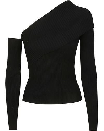 FEDERICA TOSI Asymetrical Sweater - Black