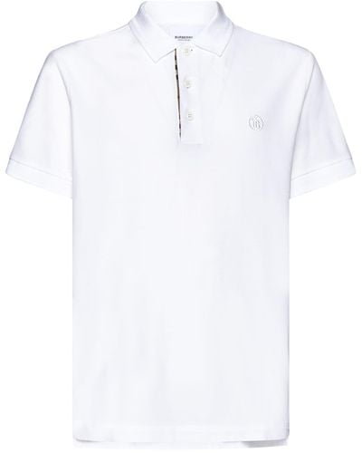 Burberry Tb Monogram Polo Shirt - White