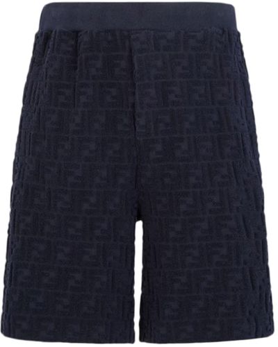 Fendi Bottoms Shorts J. Ff Sponge - Blue