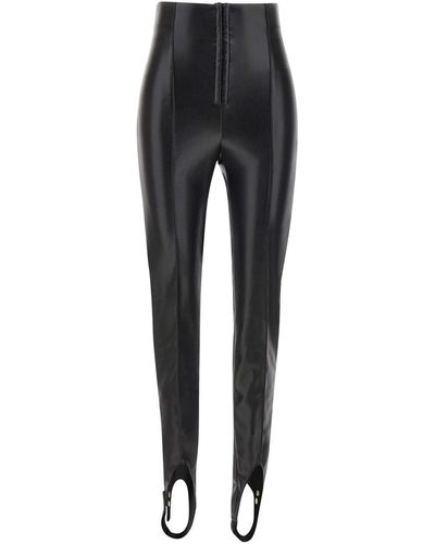 Philosophy Di Lorenzo Serafini High-waisted Glossy-effect Coated Fabric leggings - Black