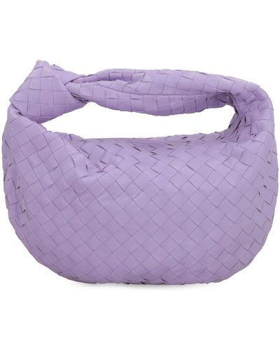 Bottega Veneta Teen Jodie Leather Shoulder Bag - Purple