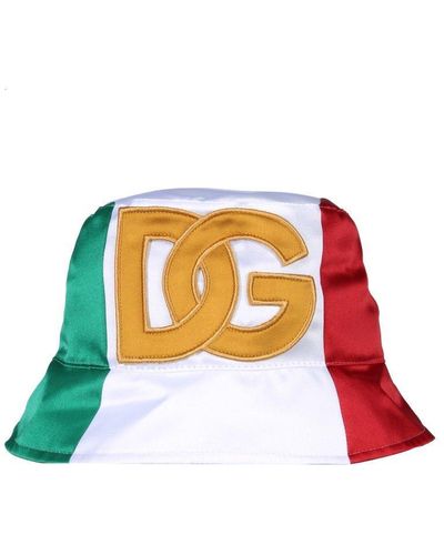 Dolce & Gabbana Bucket Hat With Dg Logo - Multicolour