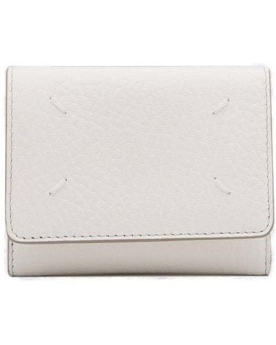 Maison Margiela Four-stitch Tri-fold Wallet - White
