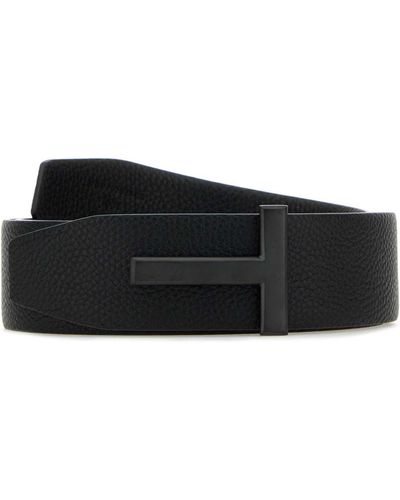 Tom Ford Leather Belt - Black