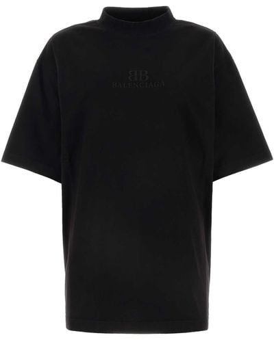 Balenciaga Cotton T-Shirt - Black