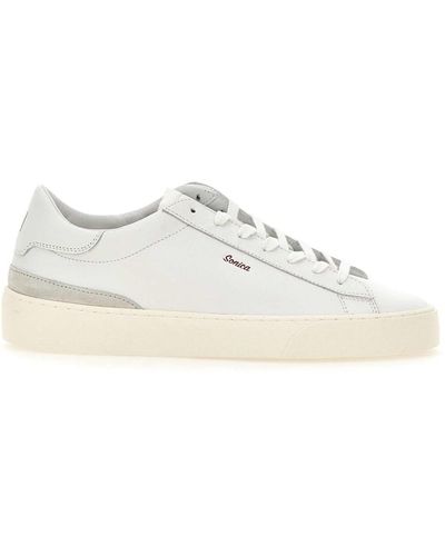 Date Sonica Calf Leather Trainers - White