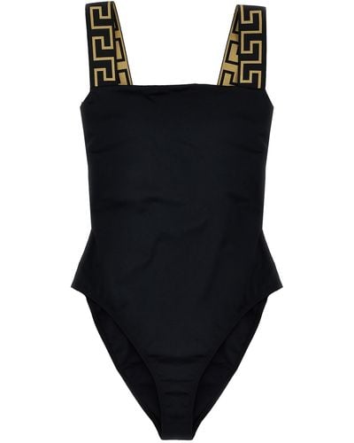 Versace Greca One-Piece Swimsuit - Black