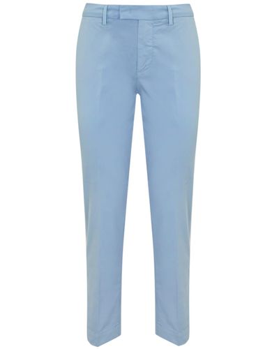 Re-hash Cotton Satin Pants - Blue
