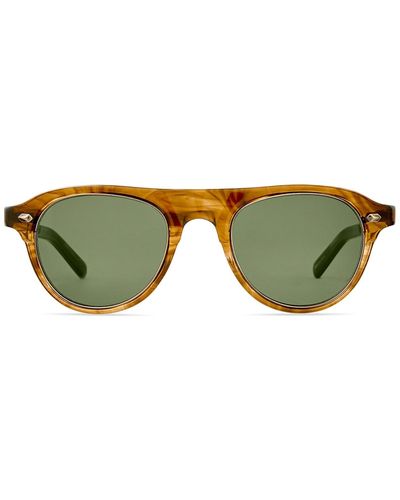 Mr. Leight Stahl S Marbled Rye-Antique/ Sunglasses - Green