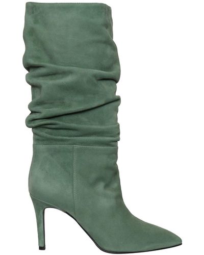 Via Roma 15 Curled Boots - Green