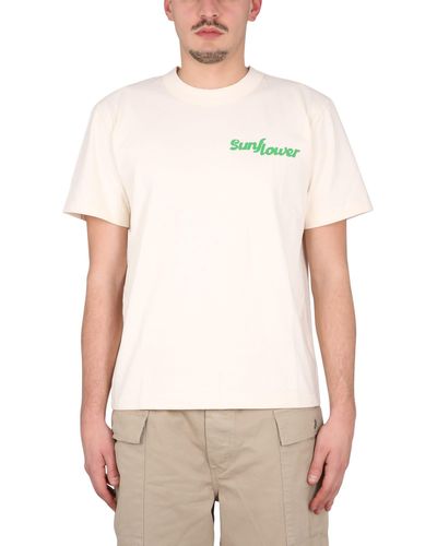 sunflower T-Shirt With Logo - White