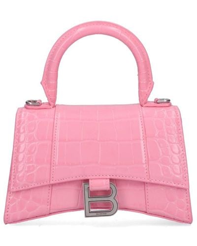 Balenciaga Hourglass Top Handle Bag - Pink
