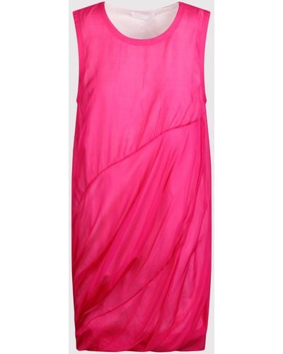 Helmut Lang Translucent Effect Dress - Pink