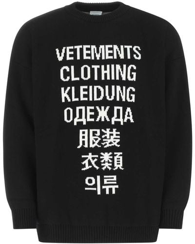 Vetements Knitwear - Black