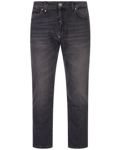 Philipp Plein Denim Trousers Detroit Fit - Grey