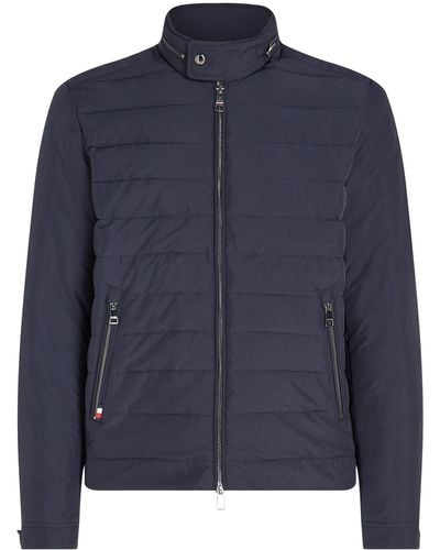 Tommy Hilfiger Racer-Style Jacket With Full Zip - Blue