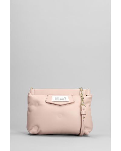 Maison Margiela Glam Slam Shoulder Bag In Powder Leather - Pink