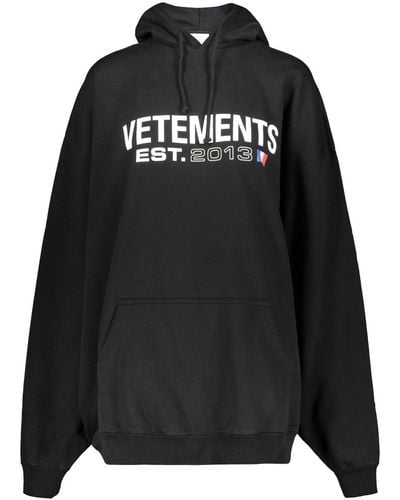 Vetements Flag Logo Hoodie Clothing - Black