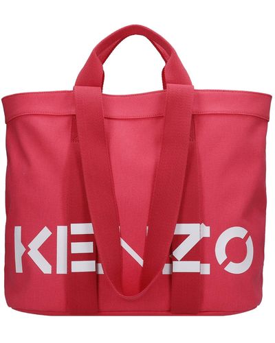 KENZO Tote In Cotton - Pink
