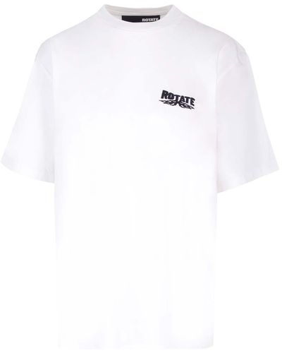 ROTATE BIRGER CHRISTENSEN Enzym Crew-neck T-shirt - White
