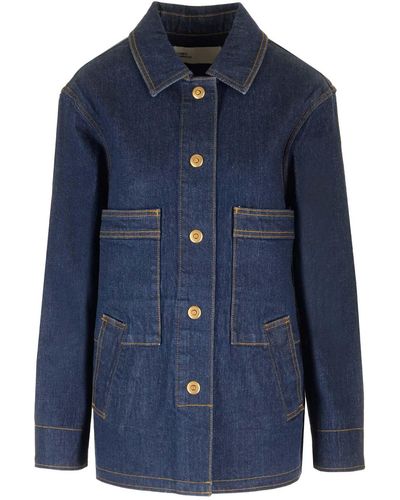 Tory Burch Indigo Blue Barn Denim Jacket