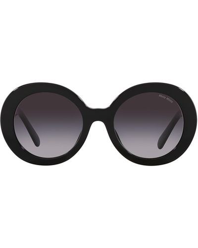 Miu Miu Round-frame Sunglasses - Black