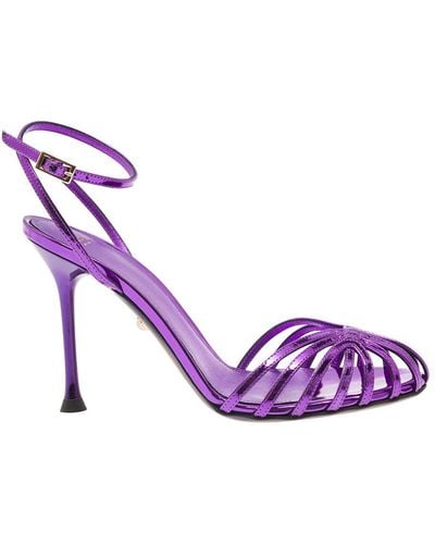 ALEVI Ally Sandals With Stiletto Heel - Purple