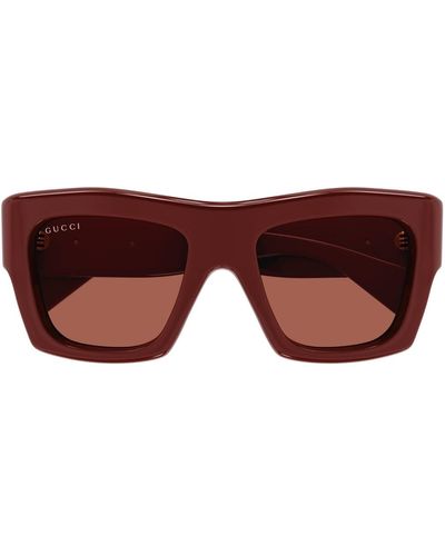 Gucci Gg1772S Gucci Lido 003 Burgundy Sunglasses - Brown