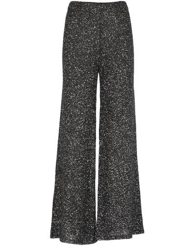 D.exterior Palazzo Trousers With Sequins - Grey