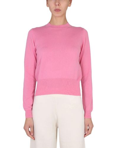 Ballantyne Cashmere Crewneck Sweater - Pink