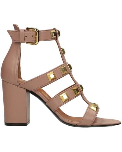 Via Roma 15 Sandals In Leather - Multicolour