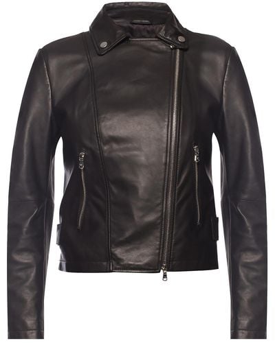 Giorgio Armani Leather Jacket - Black